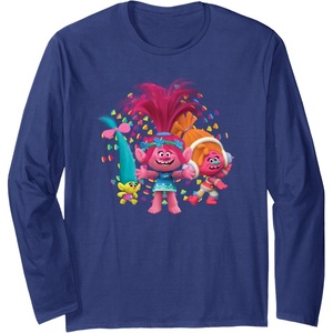 image:imageDreamWorks Trolls Womens Roll Long Sleeve TShirtNavy Blue