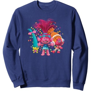image:imageDreamWorks Trolls Womens Roll SweatshirtNavy Blue