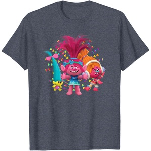 image:imageDreamWorks Trolls Womens Roll TShirtHeather Blue