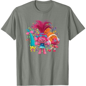 image:imageDreamWorks Trolls Womens Roll TShirtOlive Heather
