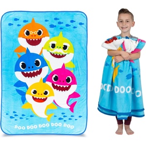 image:imageFranco Kids Bedding Super Soft Micro Raschel Blanket 62 in x 90 in Trolls World TourBaby Shark