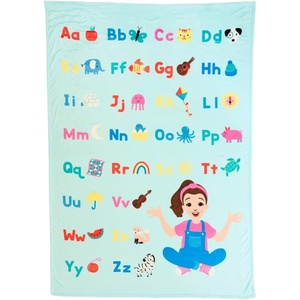 image:imageFranco Kids Bedding Super Soft Micro Raschel Blanket 62 in x 90 in Trolls World TourMs Rachel  Colorful Abc
