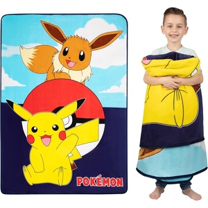 image:imageFranco Kids Bedding Super Soft Micro Raschel Blanket 62 in x 90 in Trolls World TourPokemon  Playing Games