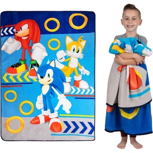 image:imageFranco Kids Bedding Super Soft Micro Raschel Blanket 62 in x 90 in Trolls World TourSonic the Hedgehog