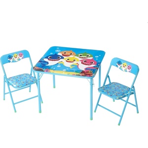 image:imageIdea Nuova Trolls 3 Piece Childrens Activity Square Table and Chair Set Ages 3Baby Shark