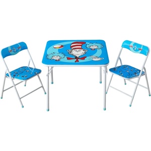 image:imageIdea Nuova Trolls 3 Piece Childrens Activity Square Table and Chair Set Ages 3Cat in the Hat