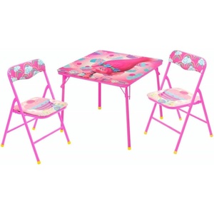 image:imageIdea Nuova Trolls 3 Piece Childrens Activity Square Table and Chair Set Ages 3Multi Color
