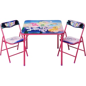 image:imageIdea Nuova Trolls 3 Piece Childrens Activity Square Table and Chair Set Ages 3My Little Pony