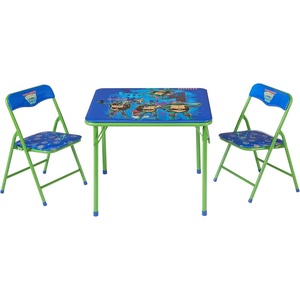image:imageIdea Nuova Trolls 3 Piece Childrens Activity Square Table and Chair Set Ages 3Ninja Turtles