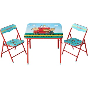 image:imageIdea Nuova Trolls 3 Piece Childrens Activity Square Table and Chair Set Ages 3Peanuts