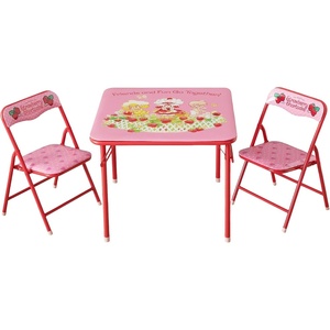 image:imageIdea Nuova Trolls 3 Piece Childrens Activity Square Table and Chair Set Ages 3Strawberry Shortcake