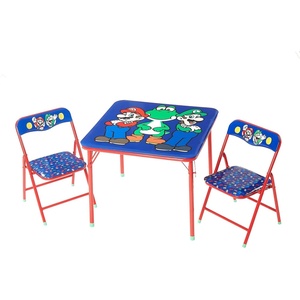 image:imageIdea Nuova Trolls 3 Piece Childrens Activity Square Table and Chair Set Ages 3Super Mario