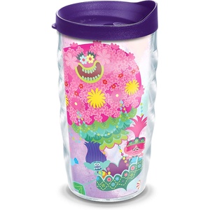image:imageTervis DreamWorks Trolls  Lotta Love Insulated Tumbler with Wrap and Royal Purple Lid 10oz Wavy Clear