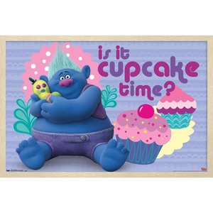 image:imageTrends International DreamWorks Trolls  Cupcakes Wall Poster 14725 x 22375 Silver Framed VersionBlonde Framed Version