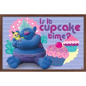 image:imageTrends International DreamWorks Trolls  Cupcakes Wall Poster 14725 x 22375 Silver Framed VersionMahogany Framed Version