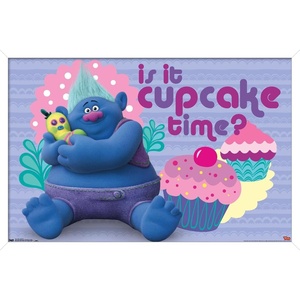 image:imageTrends International DreamWorks Trolls  Cupcakes Wall Poster 14725 x 22375 Silver Framed VersionWhite Framed Version