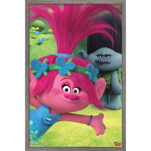 image:imageTrends International DreamWorks Trolls  Fun Wall Poster 14725 x 22375 Silver Framed VersionBarnwood Framed Version