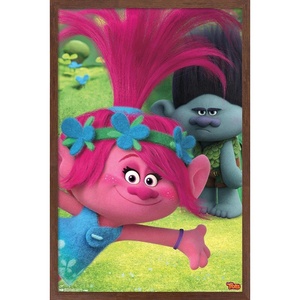 image:imageTrends International DreamWorks Trolls  Fun Wall Poster 14725 x 22375 Silver Framed VersionMahogany Framed Version