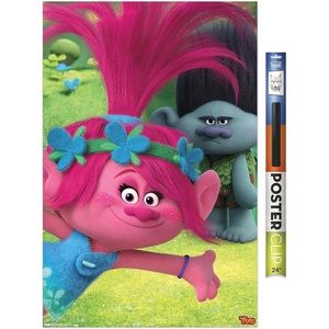 image:imageTrends International DreamWorks Trolls  Fun Wall Poster 14725 x 22375 Silver Framed VersionPremium Poster  Clip Bundle