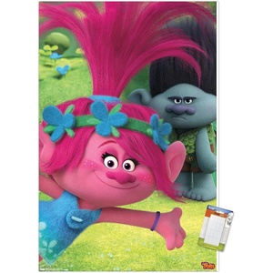 image:imageTrends International DreamWorks Trolls  Fun Wall Poster 14725 x 22375 Silver Framed VersionPremium Poster  Mount Bundle