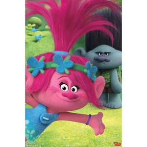 image:imageTrends International DreamWorks Trolls  Fun Wall Poster 14725 x 22375 Silver Framed VersionPremium Unframed Version