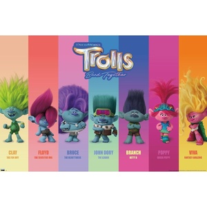 image:imageTrends International Trolls Band Together  Perfect Harmony Wall Poster 2237 x 3400 Poster amp Mount BundlePremium Unframed Version