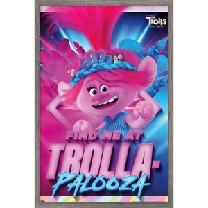 image:imageTrends International Trolls Band Together  Poppy Wall Poster 34L x 224W Premium Unframed VersionBarnwood Framed Version