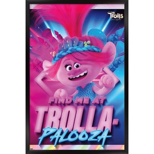 image:imageTrends International Trolls Band Together  Poppy Wall Poster 34L x 224W Premium Unframed VersionBlack Framed Version