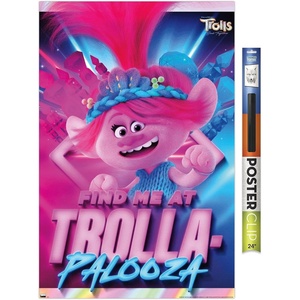 image:imageTrends International Trolls Band Together  Poppy Wall Poster 34L x 224W Premium Unframed VersionPremium Poster  Clip Bundle