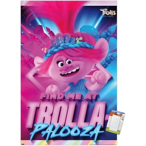 image:imageTrends International Trolls Band Together  Poppy Wall Poster 34L x 224W Premium Unframed VersionPremium Poster  Mount Bundle