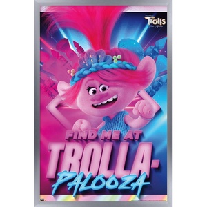 image:imageTrends International Trolls Band Together  Poppy Wall Poster 34L x 224W Premium Unframed VersionSilver Framed Version