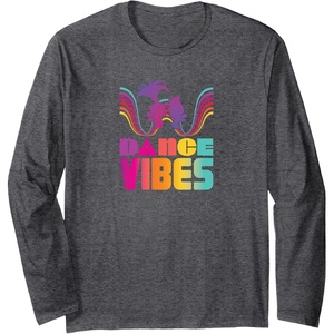 image:imageTrolls  Dance Vibes Long Sleeve TShirtDark Heather Grey