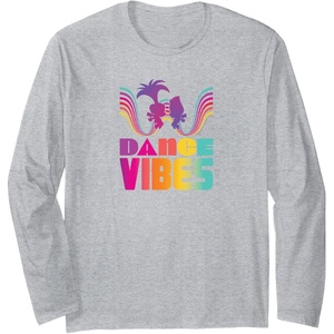 image:imageTrolls  Dance Vibes Long Sleeve TShirtHeather Grey