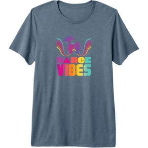 image:imageTrolls  Dance Vibes Premium Triblend TShirtSlate Grey