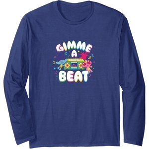 image:imageTrolls  Gimme A Beat Long Sleeve TShirtNavy Blue