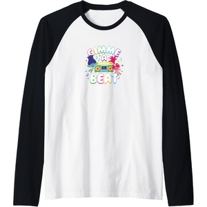 image:imageTrolls  Gimme A Beat Raglan Baseball TeeBlackWhite