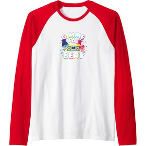 image:imageTrolls  Gimme A Beat Raglan Baseball TeeRedWhite