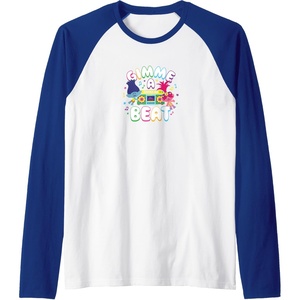 image:imageTrolls  Gimme A Beat Raglan Baseball TeeRoyal BlueWhite