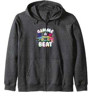 image:imageTrolls  Gimme A Beat Zip HoodieDark Heather Grey