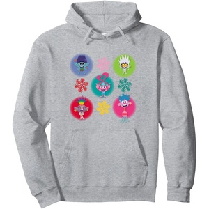 image:imageTrolls  Holiday in Harmony Winter Grid Pullover HoodieHeather Grey