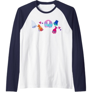 image:imageTrolls  Patches Raglan Baseball TeeNavy BlueWhite