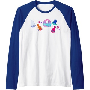 image:imageTrolls  Patches Raglan Baseball TeeRoyal BlueWhite