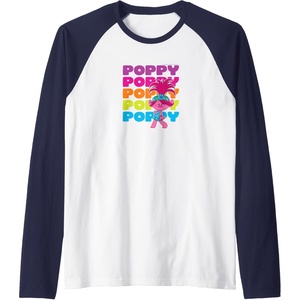 image:imageTrolls  Poppy Raglan Baseball TeeNavy BlueWhite