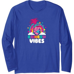 image:imageTrolls  Rainbow Vibes Long Sleeve TShirtRoyal Blue