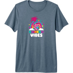 image:imageTrolls  Rainbow Vibes Premium TriBlend TShirtSlate Grey
