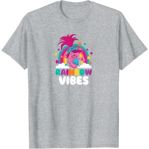 image:imageTrolls  Rainbow Vibes TShirtHeather Grey