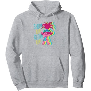 image:imageTrolls  Show Up Glow Up Pullover HoodieHeather Grey