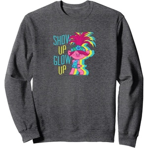 image:imageTrolls  Show Up Glow Up SweatshirtDark Heather Grey