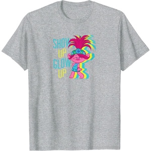 image:imageTrolls  Show Up Glow Up TShirtHeather Grey