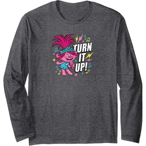 image:imageTrolls  Turn It Up Long Sleeve TShirtDark Heather Grey